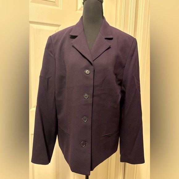 Talbots Purple Blazer Structured Suit Jacket - Picture 1 of 10